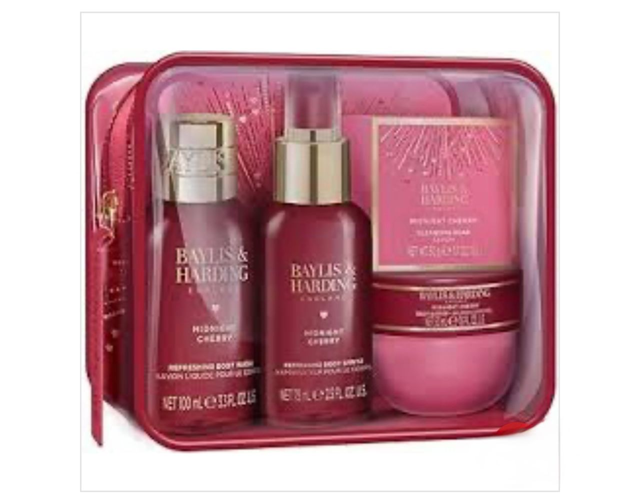 Baylis & Harding Midnight Cherry Wash Bag Gift Set